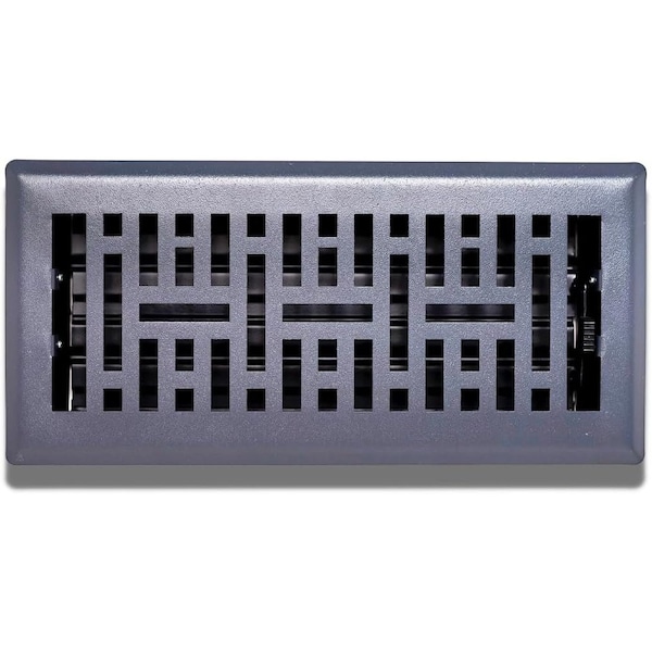 Sierra Grates 4 in. H X 14 in. W Powder Coat Steel, Granite Grey Floor Register MTR414-GRY - main