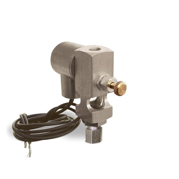 Oil-Rite 24VDC Adjustable Sight Feed Valves w/Solenoid Shutoff - Vented, Pipe Mnt, 1/8in. Female NPT, 1/4in. B1835-25B1S024DW - main