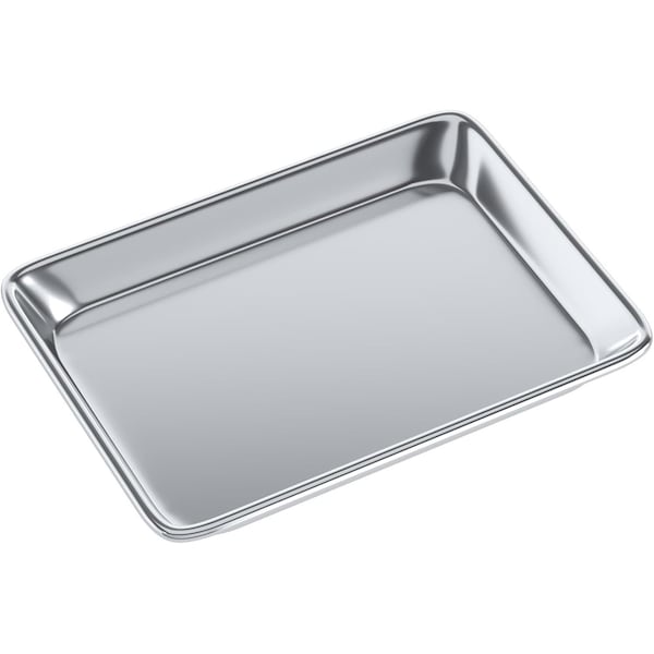 Amgood 13 in. x 10 in. 19 Gauge Quarter Size Aluminum Bun / Sheet Pan. AMG SBP-19G-1013-1PK-Z - main