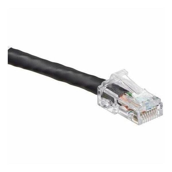 Leviton Cat.6 Rj45 Patch Cord, Black With Black Boot 7Foot 6D460-7E - main