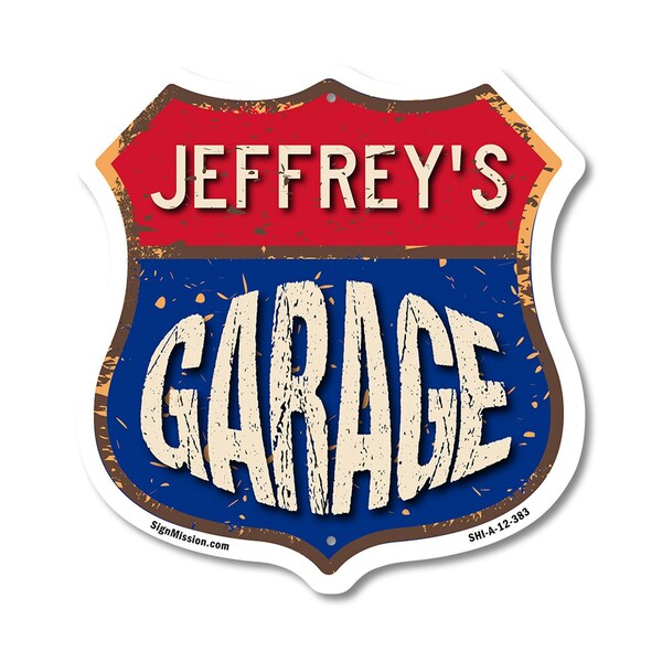 Signmission Jeffrey's Garage, 12 Inch X 12 Inch, Aluminum Metal Sign SHI-A-12-383-JEFFREY - main