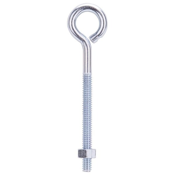 Prosource Eye Bolt, 6.4 mm Thread, Machine Thread, 2-3/8 in L Thread, 1 in Dia Eye, 146 lb Working Load, Steel LR272 - main