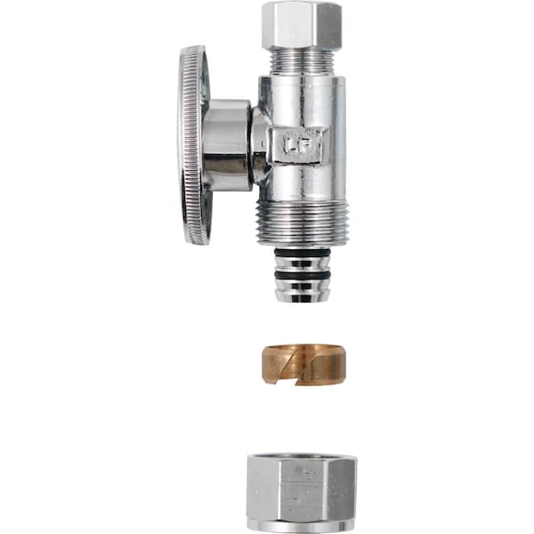 Plumb Pak No Crimp 1/2'' x 3/8'' Quarter Turn PEX Straight Valve PP2887EZ - main