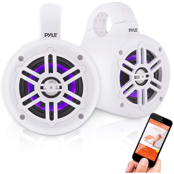 Pyle Waterproof Marine Wakeboard Tower Speakers PLMRLEWB47WB - main