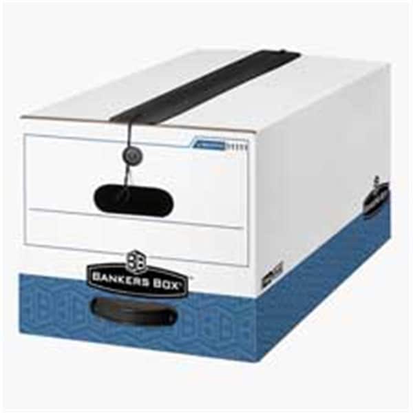 Fellowes Liberty Banker Box- Legal- 15in.x24in.x10in. White-Blue, 12PK FEL12112 - main