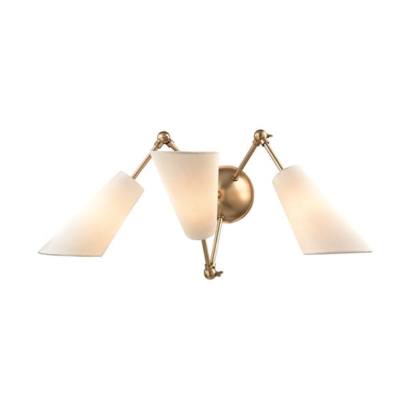 Hudson Valley Lighting Buckingham 3 Light Wall Sconce 27 In. Aged Brass 5300-AGB - main