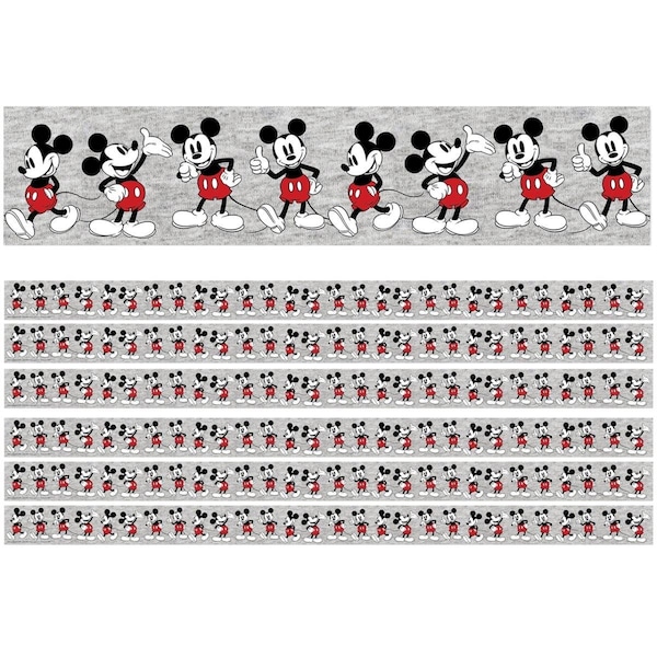 Eureka Mickey Mouse Throwback Mickey Poses Deco Trim, 6PK EU-845665-6 - main