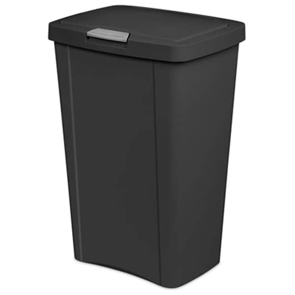 Moment-In-Time 10459004 13GAL 49 ltr. Touch Top Wastebasket Can Black MO2671995 - main