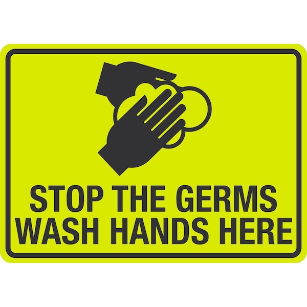 Lyle Avoid The Flu Wash Your Hands (W Sym), 14 in x 10 in, Hivis Reflective Decal, LCUV-0140ST-RD_14x10 LCUV-0144ST-RD_14x10 - main