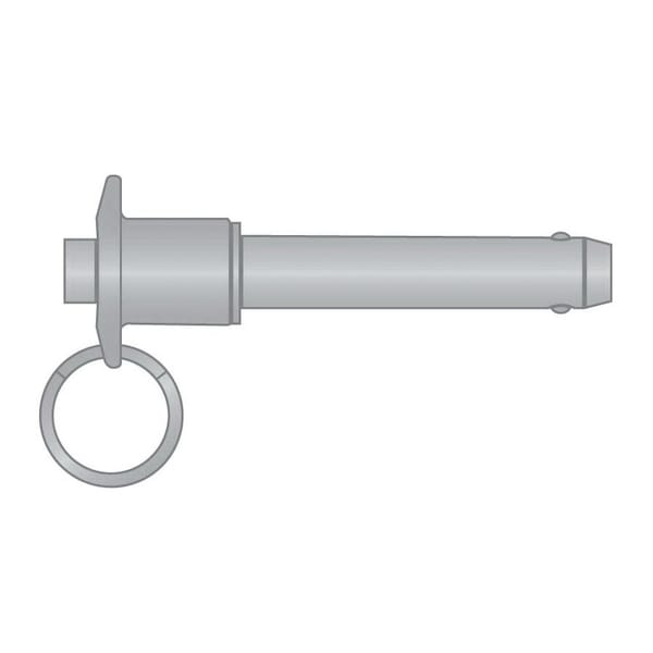 Huyett Button Head QR Pin, Passivated 17-4 PH SS, .5 Dia x 2.5 Usable L x 2.960 Shk L PLBS-0500-2500 - main