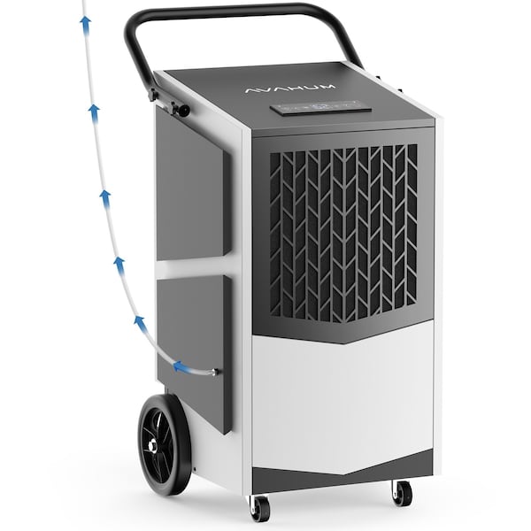 Edendirect 250 pt. 8000 sq.ft. Industrial Grade Bucketless Commercial Dehumidifier in White, with Pump ZR-DY250P - main