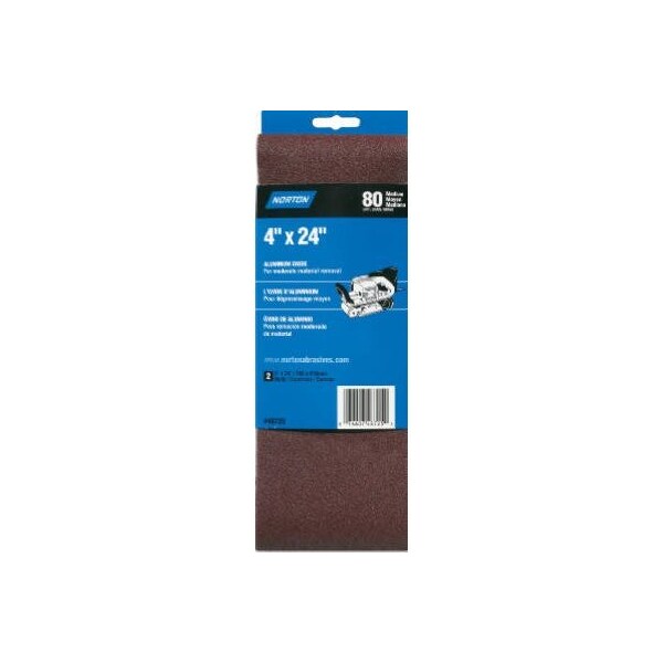 Norton Abrasives 2Pk 4X24 80G Sand Belt 07660702234 - main