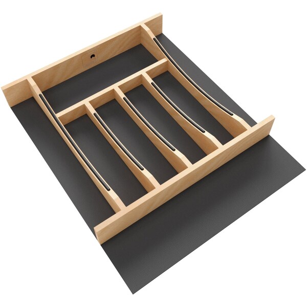 Rev-A-Shelf Cutlery Tray Insert Wood/Black 16-7/32in W Right Fit Craftsman 4WCTCC-21MB-1 - main