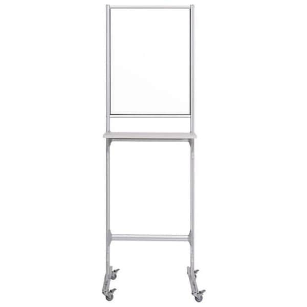 Mastervision Protector Glass Workstation Standing W/Trans (21.6''x28.3'') Wheels SUP3503 - main