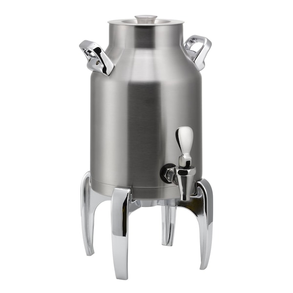 Service Ideas Thermo-Urn Dairy Dispenser 1.5-Gallon Vacuum Insulated Dispenser, Modern Leg in Brushed Stainless DD15BSMD - main