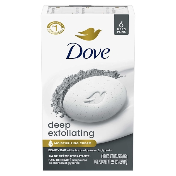 Dove Deep Exfoliating Charcoal Powder and Glycerin Beauty Bar Soap, 22.5 Ounce, 12PK 64370093 - main