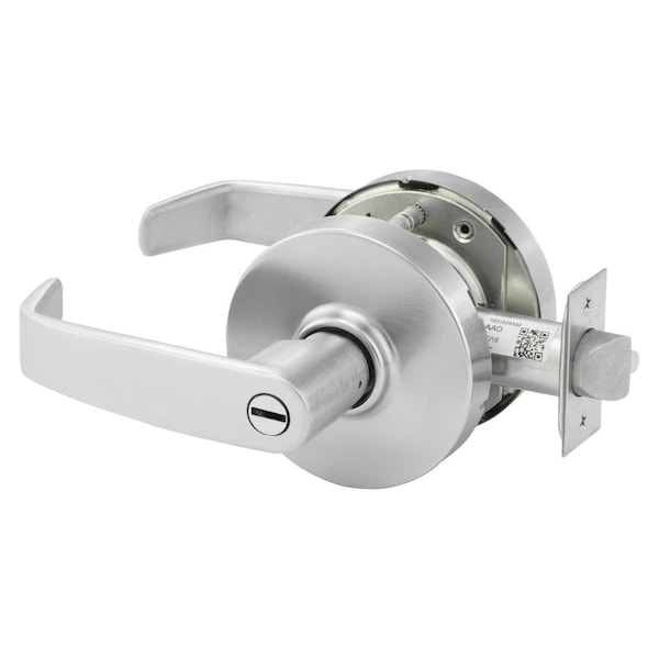 Sargent Grade 1 Privacy/Bathroom Cylindrical Lock, L Lever, L Rose, Non-Keyed, Satin Chrome Finish, Non-han 10XU65 LL 26D - main