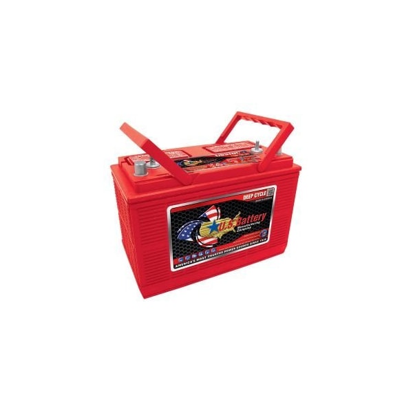 Us Battery 12V 130Ah Deep Cycle Battery, FLA, SAE/Bolt Terminal 803445 - main