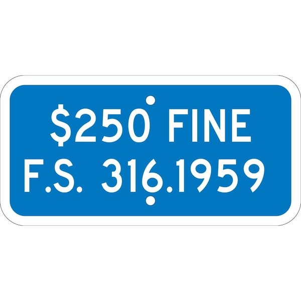 Nmc State Handicapped Parking Fine Florida Sign, TMAS18J TMAS18J - main