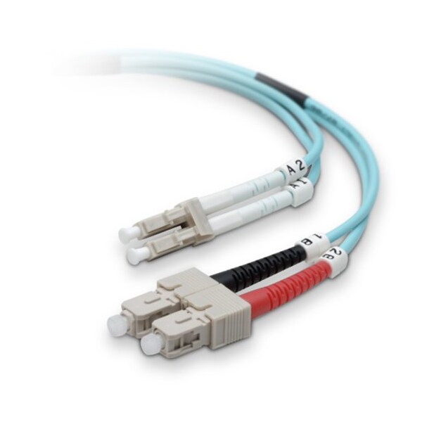 Belkin Cable, Fiber, Lc/Sc, 30M, Lo Mmd, Aqua, 10Gb, 50/125 F2F402L7-30M-G - main