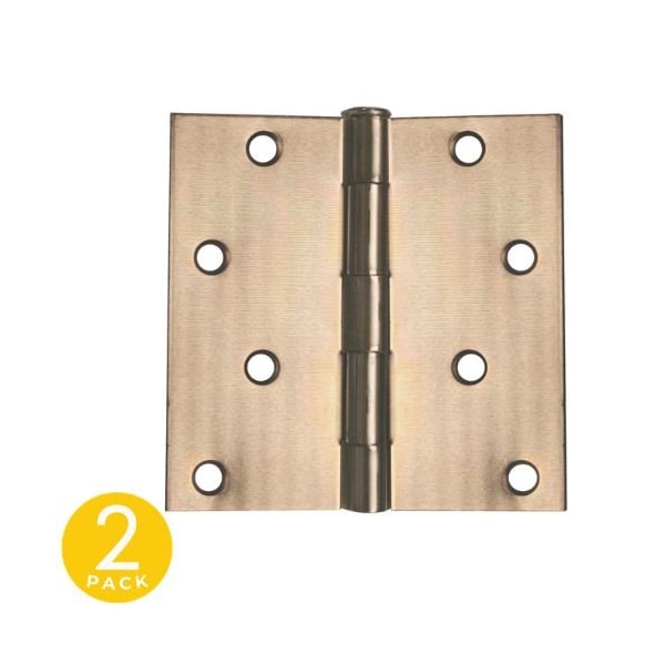 Global Door Controls 4 in. x 4 in. Zinc Plain Bearing Hinge (Set of 2) CP4040-ZC-M - main