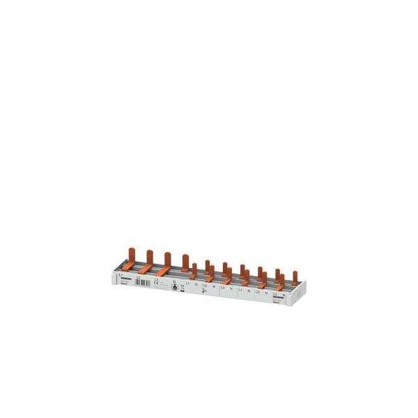 Siemens compact Pin Busbar 10mm2 connection: 3p/N RCCB N-right 1x RCCB 4-pole + 6x 5ST3783-1 - main