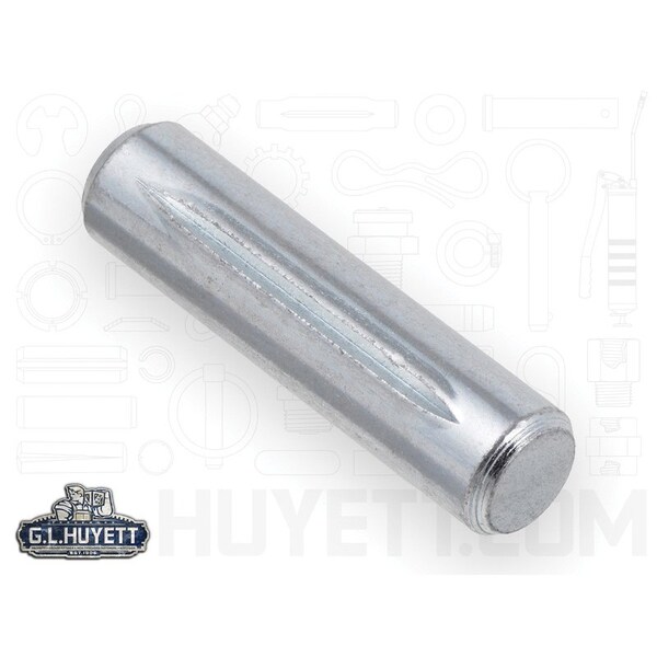 Huyett Type U Grooved Pin, Zinc Plated Low Carbon Steel, 0.312 in Dia x 0.310 in Small End Dia x 1.500 in L GP-0312-1500-U - main
