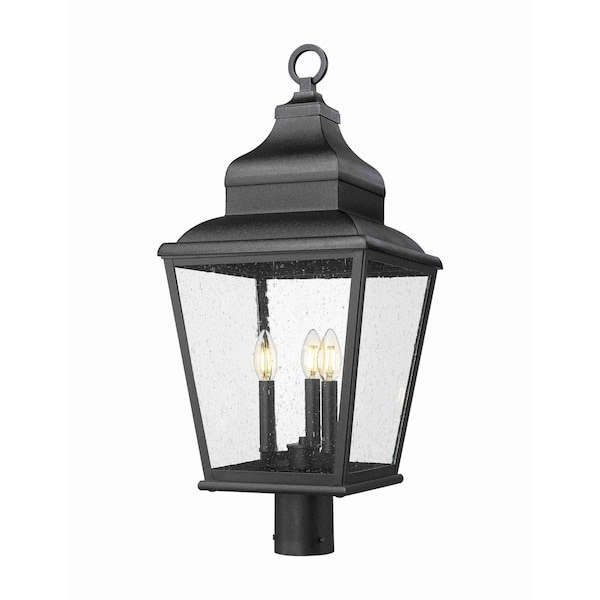 Z-Lite Raphael Sand Black 3 Light Outdoor Post Mount Fixture 5029PHBR-BK - main