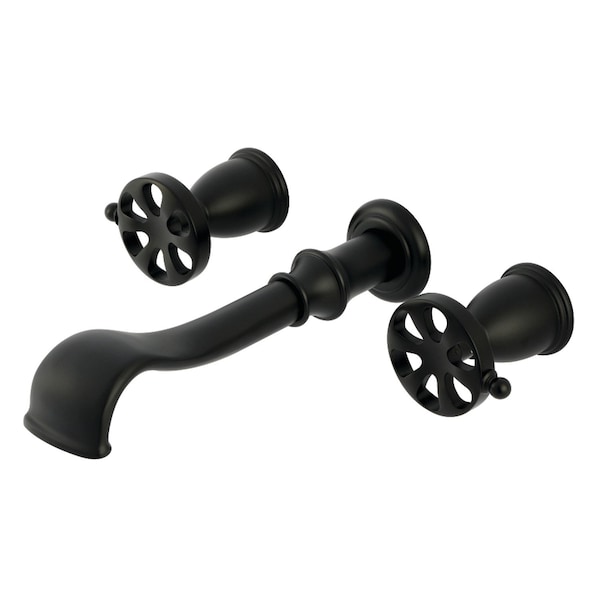 Kingston Brass Two-Handle Wall Mount Tub Faucet, Matte Black KS5020RX - main