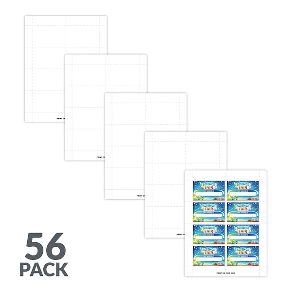 C-Line Products 3-1/2" x 2-1/4" White Replacement Name Badge Insert Sheets for Laser/Inkjet Printers, 56/PK, 5PK/BX 92423-BX - main