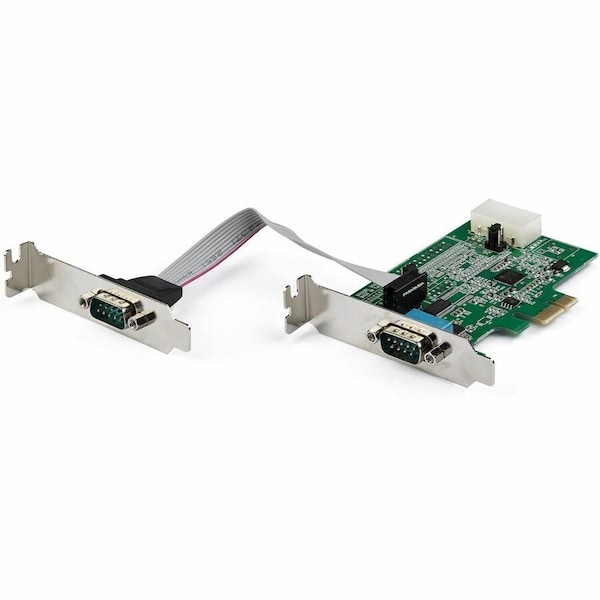 Startech.Com 2-PORT PCI EXPRESS RS232 SERIAL CONTROLLER CARD W/16950 UART/ASIX AX99100 - BI-D PEX2S953LP - main