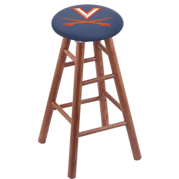 Holland Bar Stool Co Oak Bar Stool, Medium Finish, Virginia Seat RC30OSMed - main