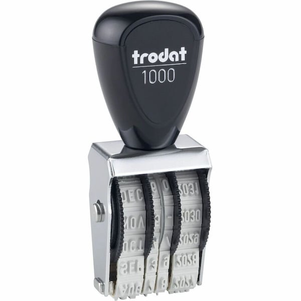 Trodat Rubber Date Stamp, Date Stamp, 4 Bands, Assorted, Rubber, Steel RD010 - main