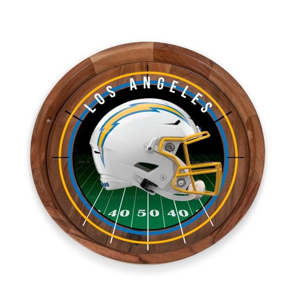 Picnic Time Family Of Brands NFL Los Angeles Chargers - Barista Serving Tray with Glass Insert 907-09-511-344-2 - main