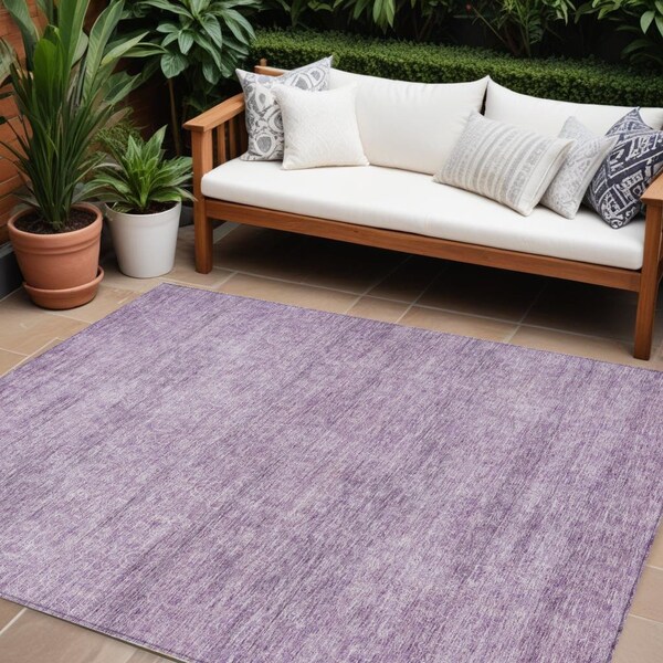 Homeroots 9' X 12' Lavender And Purple Abstract Washable Indoor Outdoor Area Rug 605558 - main
