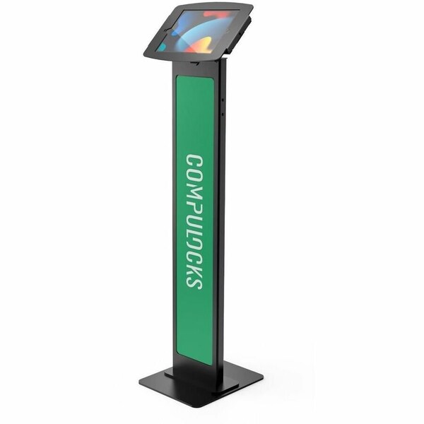 Compulocks iPad 10.2IN Space Enclosure Brandable Floor Stand Black 140B102IPDSB - main