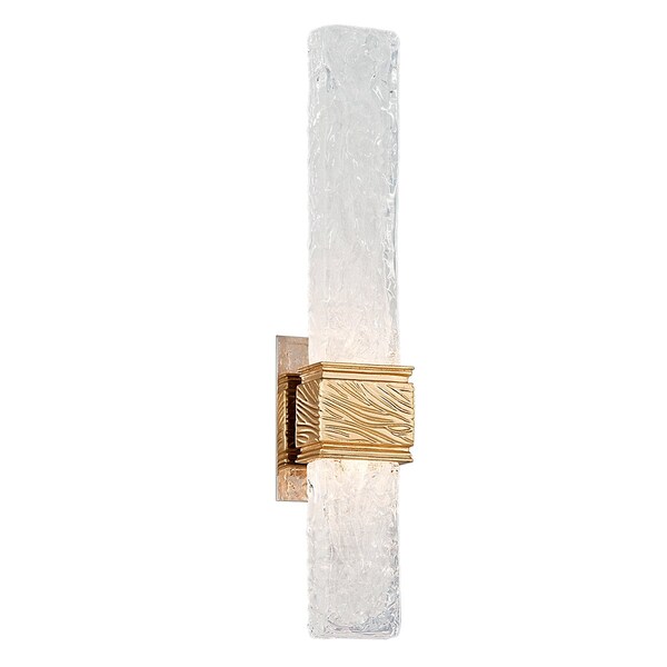Corbett Lighting Freeze 2 Light Wall Sconce 4.75 In. Gold Leaf 253-12-GL - main