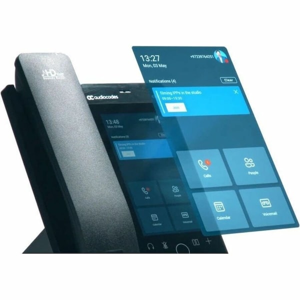 Audiocodes TEAMS C470HD TOTAL TOUCH IP-PHONE POEGBE PERIOD1+M QTY1-99999 TEAMS-C470HD-DBW - main