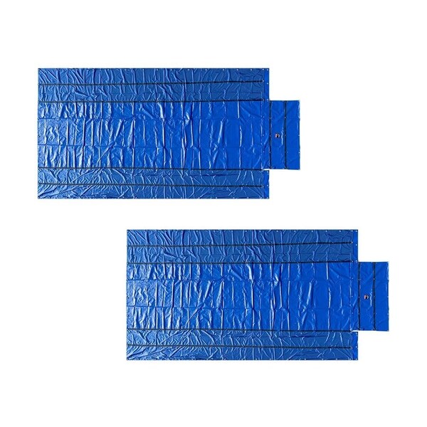 Mytee Products Blue Airbag/Parachute Ultra Light Lumber Tarp 16ft x 27ft 4ft Drop 14Oz Vinyl, 2PK LT4FT-AB-BLUEx2 - main