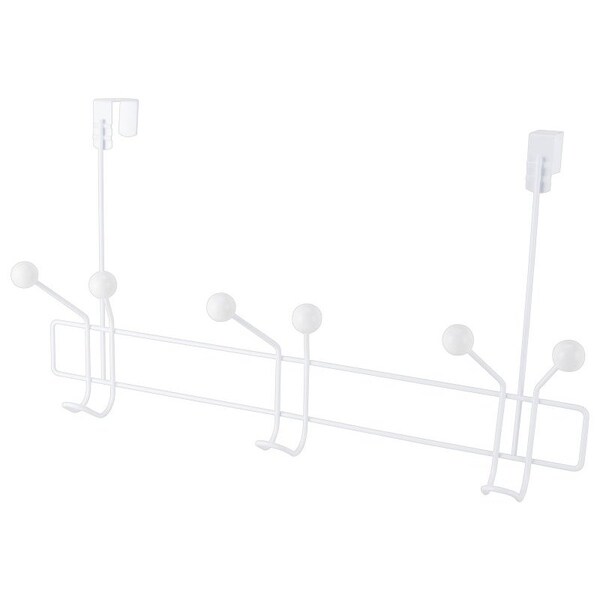 Simple Spaces Door Garment Hook, 6 lb, 3-Hook, Steel, Powder Coated, Hanging Mounting SS-HG3-50-PE-3L - main