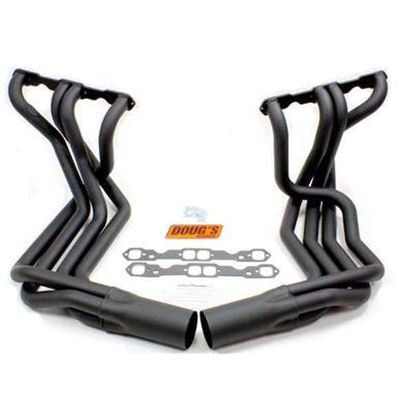Bromas D380-B Small Block Chevy Side Mount Headers - Black - 63-82 Vette BR3628636 - main