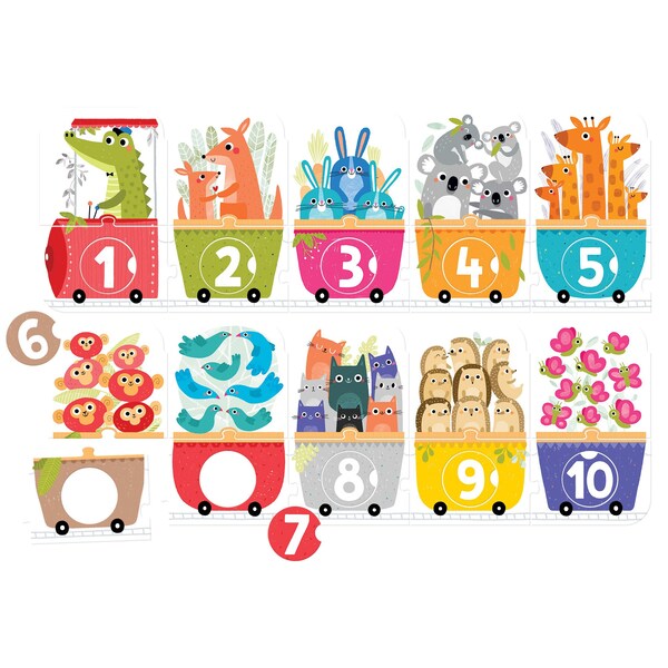 Banana Panda Make-a-Match Puzzle, Number Train, Age 3+ 49113 - main