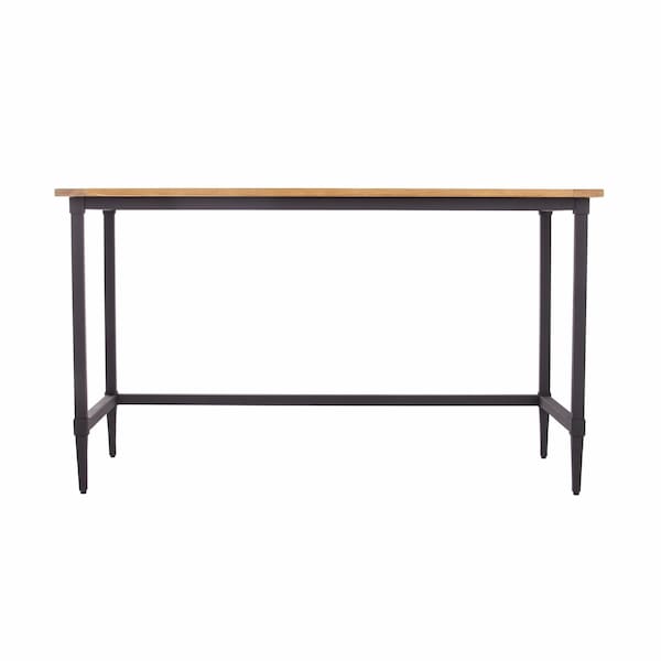 Homeroots 53" Natural And Black Writing Desk 402059 - main