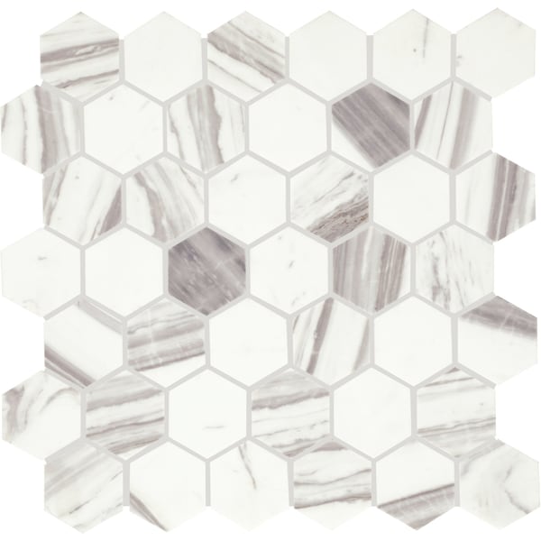 Daltile Eclessia Marble Natural Stone 2-in Hexagon Mosaic Honed, 9.70 SQFT Per Carton, 10PK M3452HEXMSHN - main