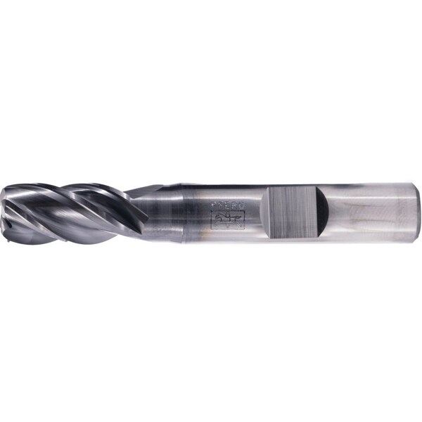 Pferd PFERD .06'' Radiused End Mill, 4 flutes, 3/8'' Dia, 3/4'' APMX, 2-1/2'' OAL, Weldon shank 23003055 - main