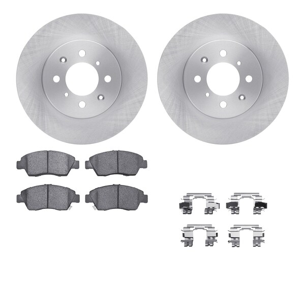 Dynamic Friction Co DFC Brake Rotor with 5000 Brake Pads and Hardware Kit 6512-59195 - main
