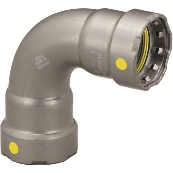 Viega MegaPressG 90 elbow P1 1.5 P2 1.5 carbon steel zinc-nickel coating 25221 - main
