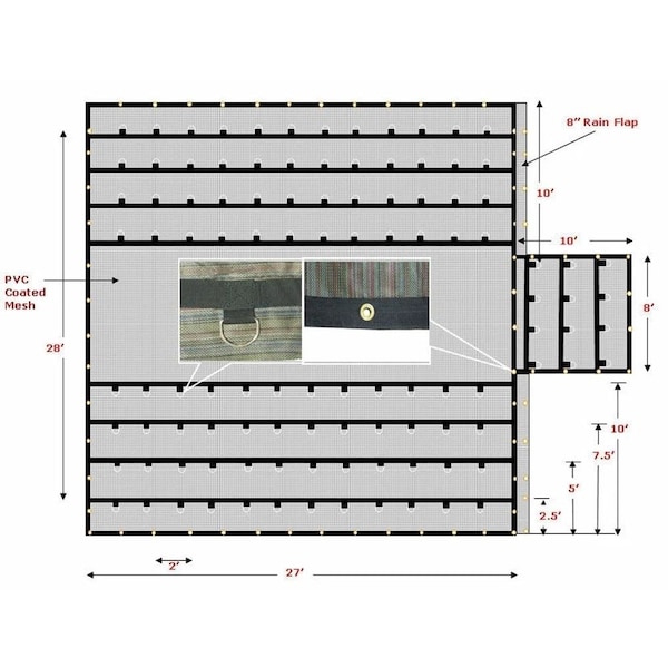 Mytee Products Bee Net / Bee Hauling Tarp Nursery Mesh Tarps 10Ft BT10FT - main
