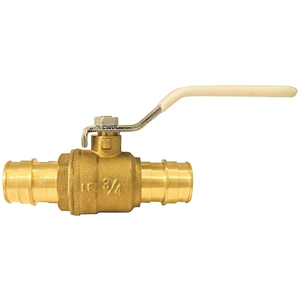 Apollo Valves Ball Valve, 34 in Connection, Barb, 200 psi Pressure, QuarterTurn Actuator, Brass Body EPXV34 - main