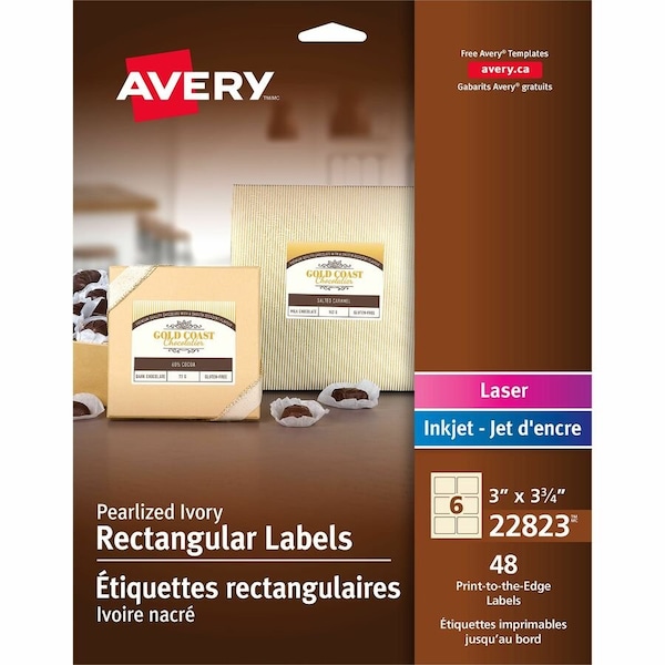 Avery Printable Rectangle Labels, PK48 22823 - main
